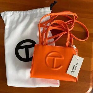 Telfar Small Orange Shopping Bag